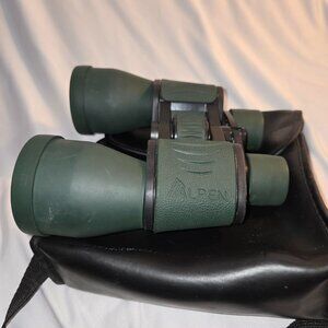 Alpen 218 Binoculars 12x52 Wide Angle Coated Optics & Allen Harness Strap Camo
